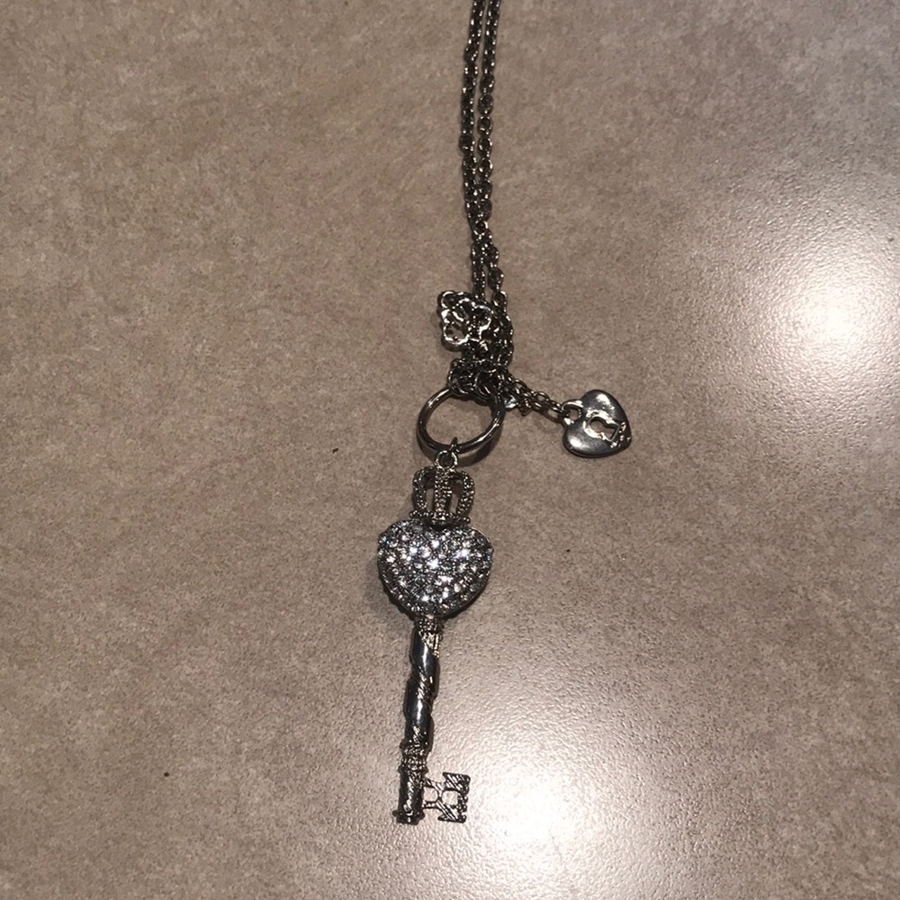 Heart key necklace